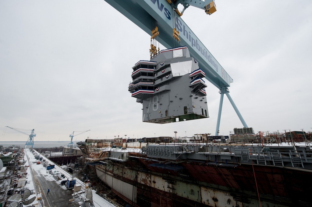 USS Gerald R Ford CVN 78 Island Landing January 2013 photo130126-N-ZZ999-001 by Ricky Thompson