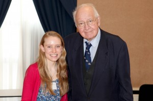 Ambassador Mittendorf, right, with Arianna Beyer. US Navy photo.
