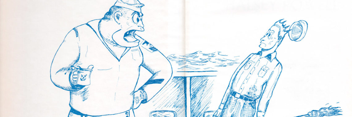 Liberty cartoon USS Halsey Powell Cruise Book 1960-1961