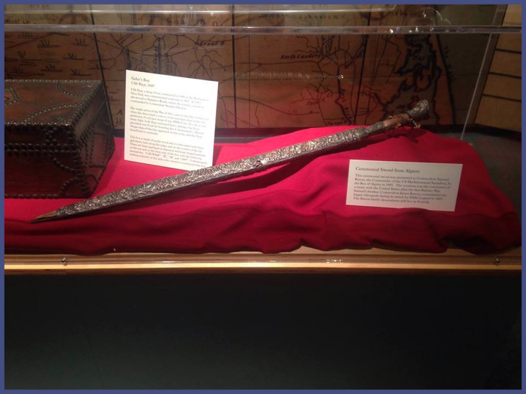 Ceremonial Sword from Algiers (Hampton Roads Naval Museum)