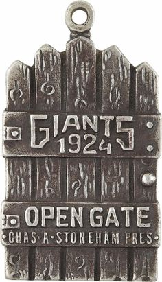 In 1896, silver coins were given out to the champions of the National League and (then) American Association Circuit. Teams like the New York Giants issued lifetime passes to the Polo Grounds throughout the early twentieth century. According to a brief history of the metal passes in the latest issue of the Numismatist, you had to be an “important person” of prestige to receive the silver passes. (Image Credit: Pinterest)