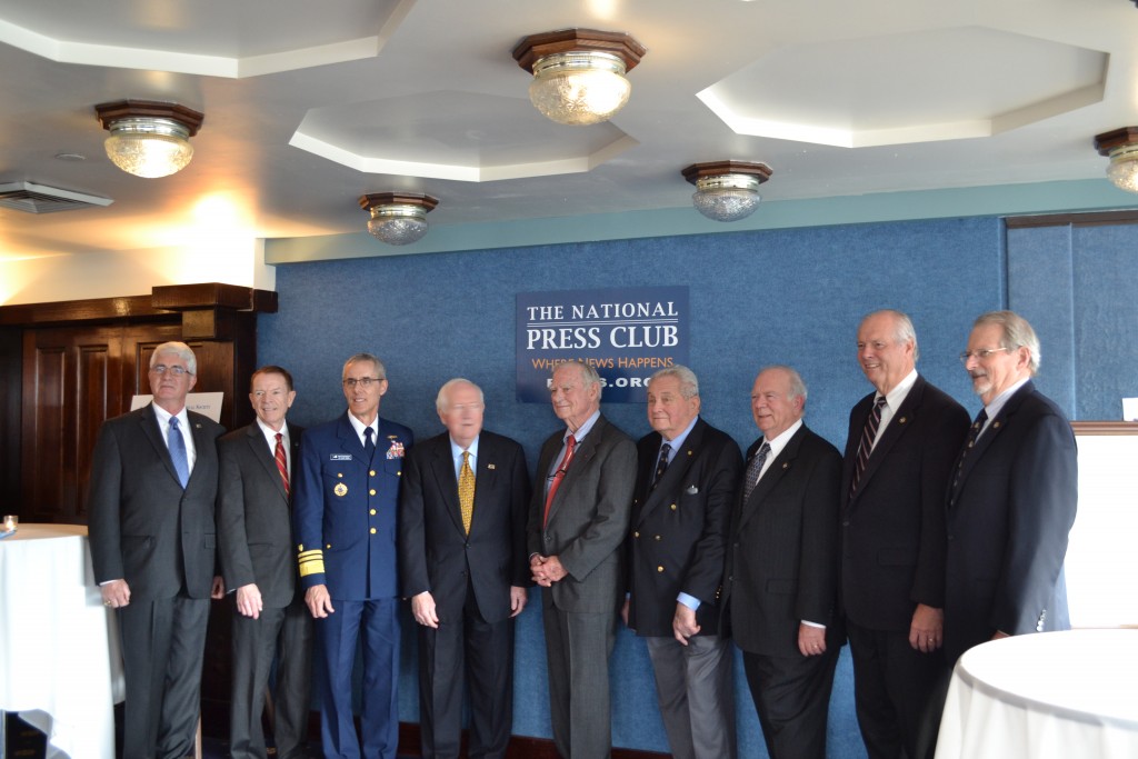 Several distinguished guests post for a picture during the NMHS Awards Dinner on 23 April.